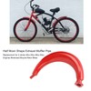 Exhaust Muffler Red Exhaust Silencer Pipe Half Moon Shape 40mm