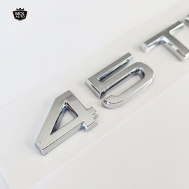 MCK Auto - 45 TFSI Silver Glossy Rear Boot Logo Back Badge Emblem Tuning Modification