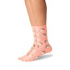 HOTSOX Women's Hedgehog Crew Sock 1 Pair Pack, Coral, Women's