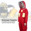 Red Beekeeping Protective Suit with Double Zipper Breathable Bee Suits