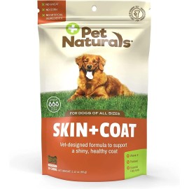 Pet Naturals Skin and Coat for Dogs with Dry, Itchy and Irritated Skin, 30 Chews