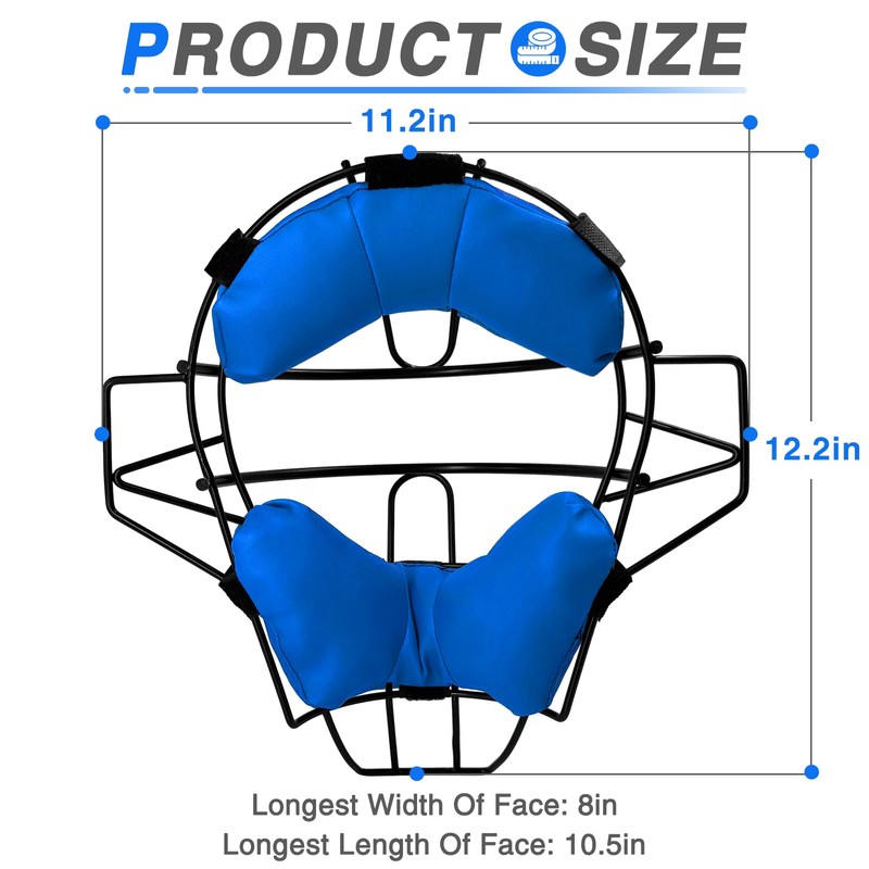 Baseball Catcher Mask Umpire Mask,Full-Face Protection Mask for Baseball,Lightweight Secure
