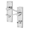 EAI Polished Chrome Victorian Scroll Bathroom Door Handles | 1
