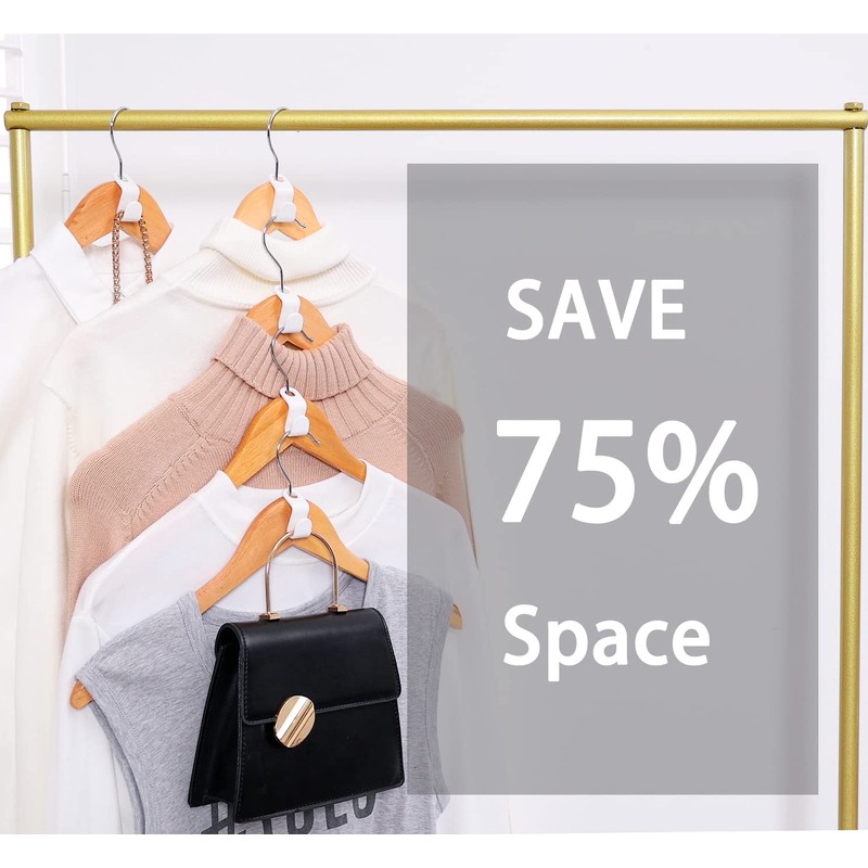 Bakecat Clothes Hanger Connector Hooks, 20 Pcs Coat Hanger Hooks