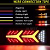 XUKEY Pair 76LED Truck Tail Brake LED Sequential Flowing LED