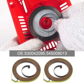 ECSiNG 2Pcs Recoil Pull Start Starter Spring Replacement 530042095 545008013 Compatible with Husqvarna 137/137e/142/142e/235 Recoil Starter Spring