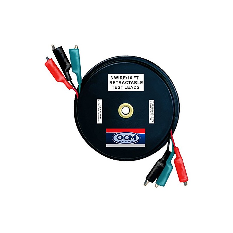 OCM - 3 Wire Retracteable Test Leads - 18 Gauge