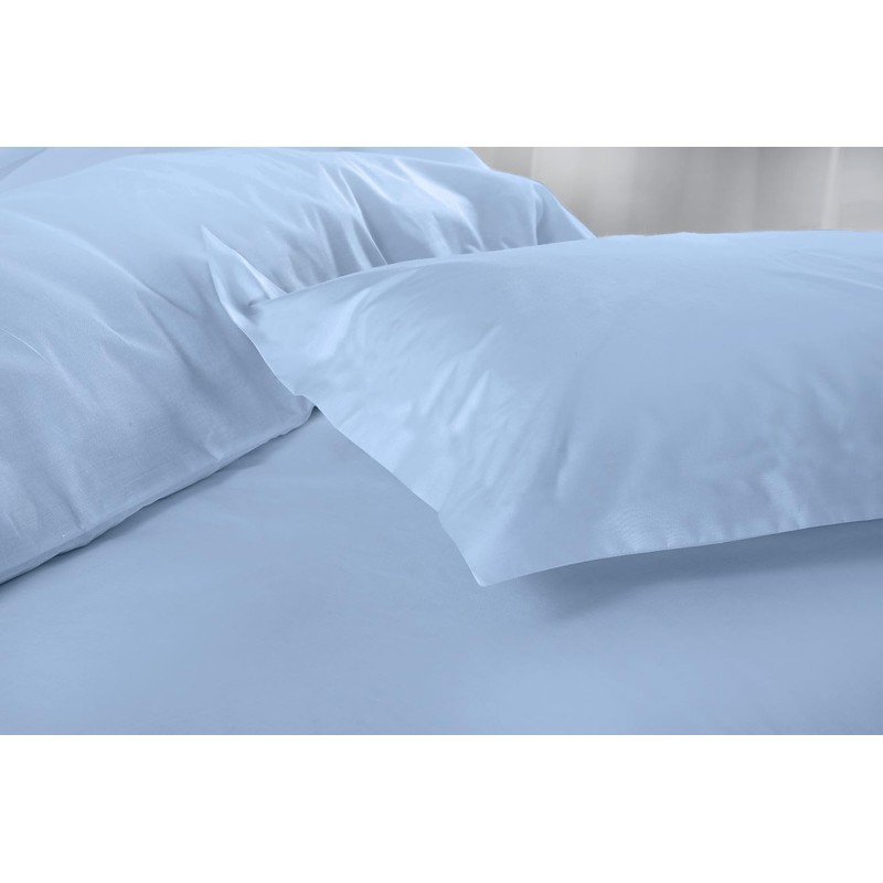 Microfibre Duvet Cover Set, Ultra Soft Bedding, 100% Polyester (Sky
