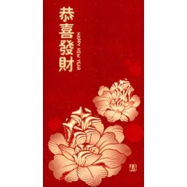 6 PCS Premium Thick Chinese New Year Lucky Money Envelopes Red Packet 3 1/2 x 7"