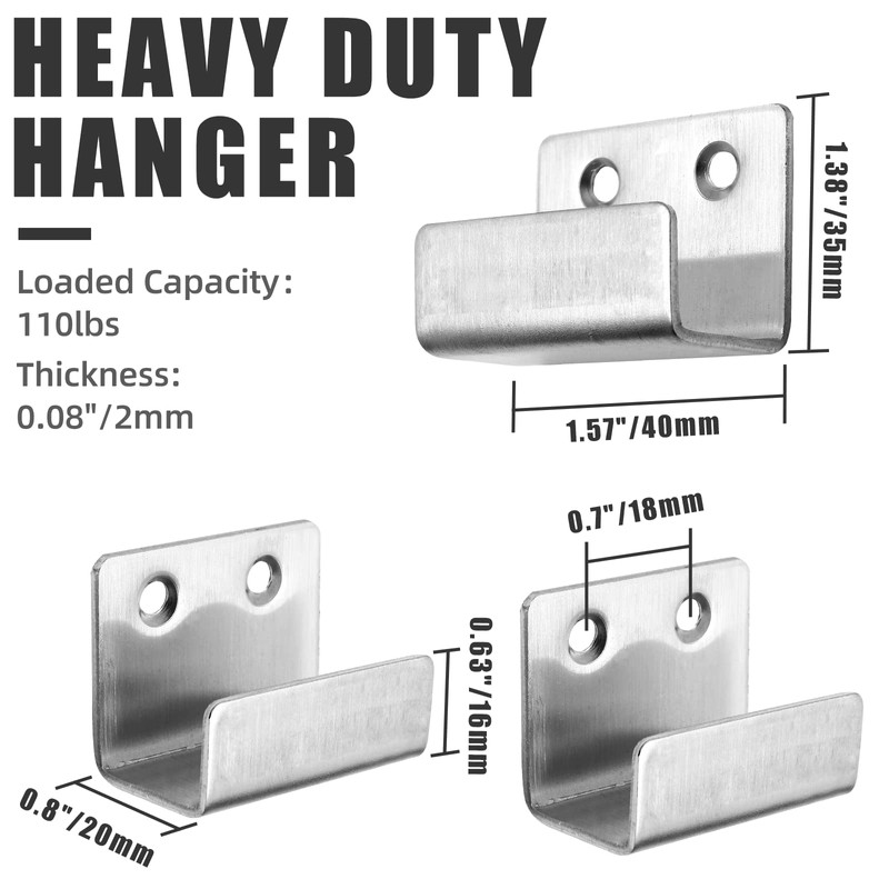 Luomorgo 10 Pcs Tile Display Wall Hanger, Stainless Steel Wall