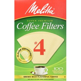 Melitta Cone Coffee Filters, Natural Brown #4, 300 Count (Pack Of 3)
