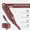 HONDERSON 3-Outlets Flat Plug Extension Cord Outlet Extender, UL Certified,