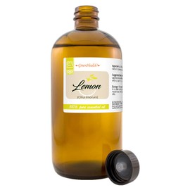 Lemon Essential Oil - 16 fl oz (473 ml) Amber Glass Bottle - 100% Pure Essential Oil - GreenHealth
