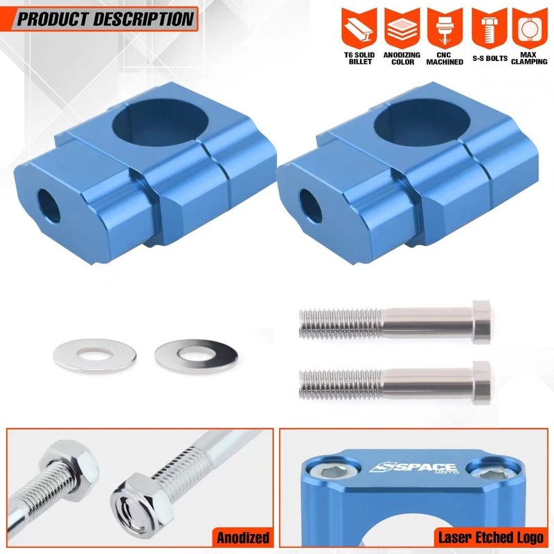 Fewfuss Universal Dirt Bike Handlebar Mounts- Motorcycle Handlebar Riser Mounting