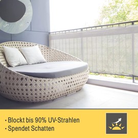 Sol Royal SolVision HB2 Balcony Privacy Screen HDPE Polyethylene 90 x 300 cm or 90 x 500 cm Various Colours