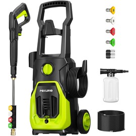 POXURIO Electric Pressure Washer, 3-in-1 Self-Priming High Pressure Washer, 4200PSI 2.8GPM Power Washer, for Cars, Patio, Deck, Green