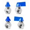 QWORK Mini Ball Valve, 4 Pack 3/8" NPT Thread Female