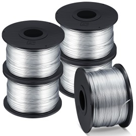 Shimeyao 5 Rolls Rebar Tie Wire Tool 1/32" 0.8 mm 360 ft Rebar Gun Tie Wire Coil for Automatic Twister Machine, 3600 ft Totally