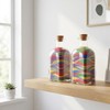 Magic Season Decorative Glass Bottles with Cork Stoppers (250 ml