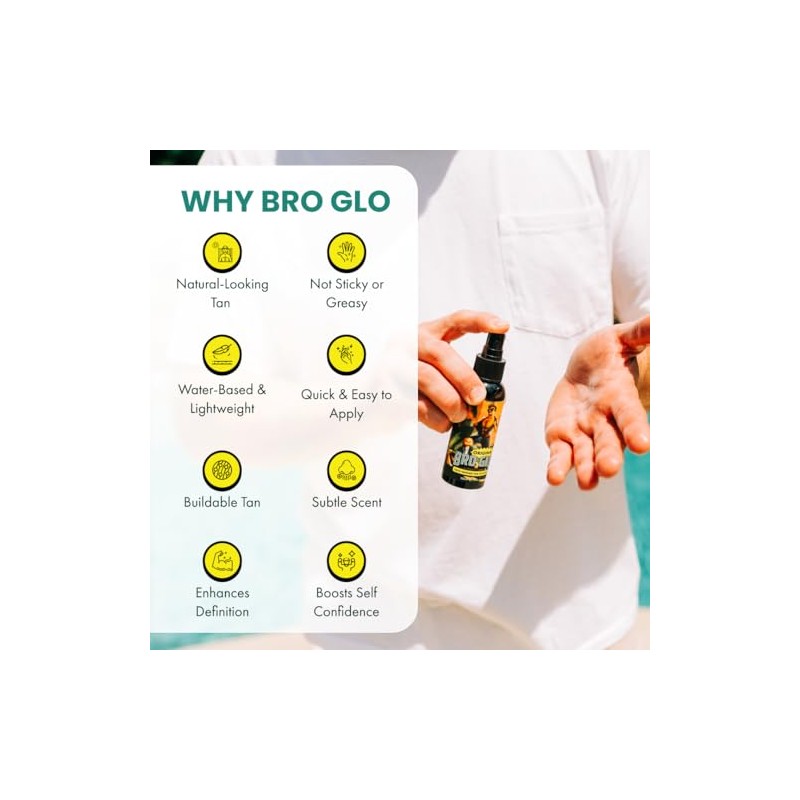 Bro Glo Self Tanner for The Boys - Quick Application