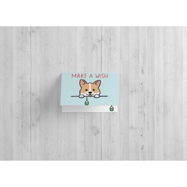 Red Door Inspirations Dog Happy Birthday Card, 4x6 includes card and envelope (Corgi Birthday Card Single)