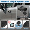 MYFAMIREA Magnetic Keyhole Covers for Jeep Wrangler JL/Gladiator JT 2018-2025