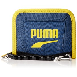 Puma 053958 Style Round Zip Wallet, Dark Denim/Dandelion (02)