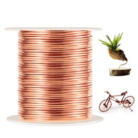 ibaofuing 99.9% Dead Soft Copper Wire, 16 Gauge/ 1.3 mm Diameter, 127 Feet / 39m, 1 Pound Spool Pure Copper Wire, Jewelry Making Wire for Crafts, Christmas Wreaths Tree, Garland and Floral Flower Arrangements