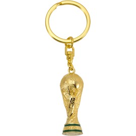 Premium 3D Rotating Trophy Metal Keychain 1.7 Inch Zinc Alloy Acrylic Spinning Sports Sculpture Commemorative Football Key Ring Bag Lanyard Car Key Accessory