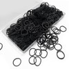 black Elastic Hair Bands，BEBEEPOO 500pcs Mini Rubber Bands with a