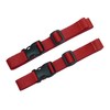 Webbing Strap with Quick Release Buckle, Pack of 2 (Red,