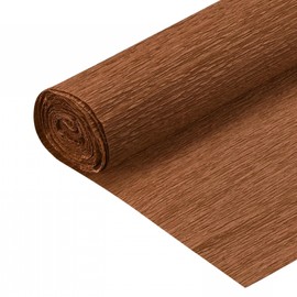 TOP-VIGOR Crepe Paper Roll, 7.5ft Length 20 Inch Width Colorful Craft Streamers for Birthday, Wedding, Party Decorations, Craft & Packing Decorative Sketch and Cutting Paper, Coffee Color