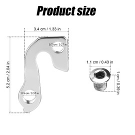 Derailleur Hanger, Aluminum Alloy Rear Derailleur Hanger 94 Bike Tail Hook for GT, Aggressor, Avalanche, KHS, Timberline, Kestrel, Kettler, Mongoose Mountain Road Bicycles MTB Parts (Silver)