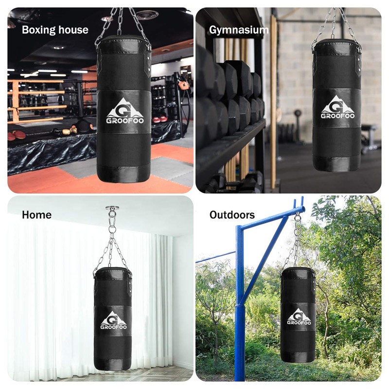 GROOFOO Punching Bag, Boxing, Hitting, Body Training, Fitness, Martial Arts,