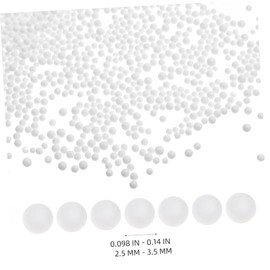 TEHAUX 60000pcs White Balls Micro Floam Beads Foam Beads Balls Mini Foam Balls Craft Mini Polystyrene Balls