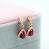Uloveido 925 Sterling Silver Pear Cut Natural Red Garnet Teardrop