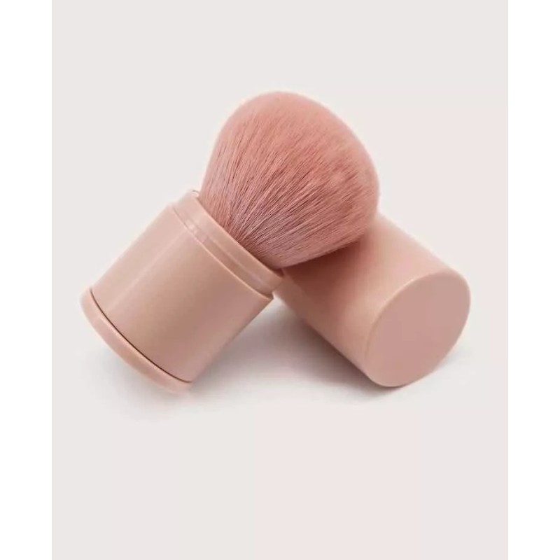 SBeauty Brocha Maquillaje Retráctil Rosa Portátil