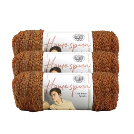 Lion Brand (3 Pack) Lion Brand Yarn 790-408B Homespun Yarn, Wild Fire