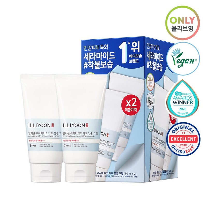 ILLIYOON Ceramide Ato Conentrate Cream 150mL Double Set - ILLIYOON