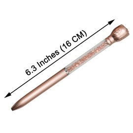 Maydahui 24 PCS Rose Ballpoint Pen Retractable Flower Pens Crystal Quicksand Gem Pen Black Ink for School Home Party