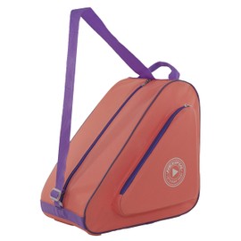 HEXIFUL Skate Bag to Carry Ice Skates, Inline Skates, Roller Skates and Quad Skates for Both Kids and Adults (Peach/Purple 012)