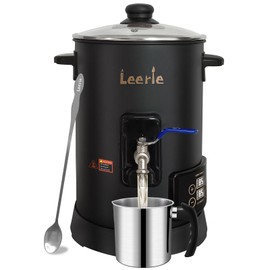 Leerie 6Qts/12Lbs Digital Wax Melter for Candle Making - D6 Candle Wax Melting Pot with Accurate Temperature Control & Heating Core Brass Spout for DIY Home Business Candle Maker
