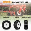 2PCS 13x5.00-6 Flat Free Tire and Wheel with 1/2" &