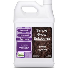 Sea Kelp for Lawn & Plants- OMRI Listed for Organic Use- Seaweed Soil Treatment for Turf Grass & Garden- Sea Hume- Simple Lawn Solutions (1 Gallon)