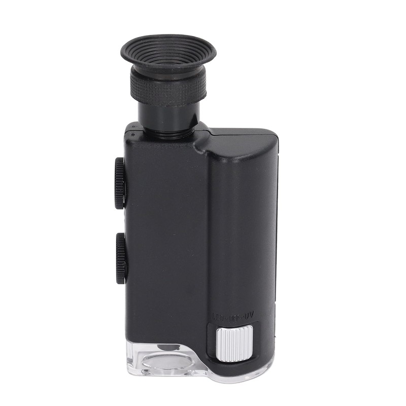 Pocket Microscope, 200x-240x Multifunctional Compact Portable Handheld Microscope UV Flashlight