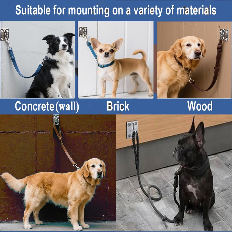 Wall Hooks for Dog Leash, Dog Tie Out Cable Holder