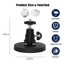 Baby Monitor Mount Magnetic Camera Mount Compatible with HelloBaby HB65/HB40/HB6550/HB66/HB6339/HB6550 Pro, ANMEATE SM935E, Adjustable Magnetic Mount for Metal Surface(Not Included Camera)