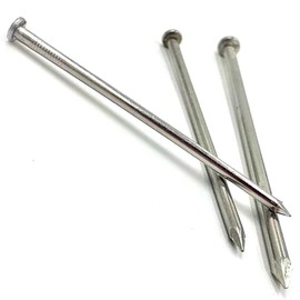 Premium Galvanised Round Head Nails - Ideal for Woodworking and Construction Pack of: 100 Size: 2.4 x 60mm (2 3/8")