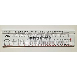 Concrete Slide Ruler Volume Computer Calculator 100 Yard