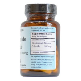 BARLOWE'S HERBAL ELIXIRS Nicotinamide Riboside (NR) | 500mg | 60 Vegi Caps |Stearate Free | Glass Bottle